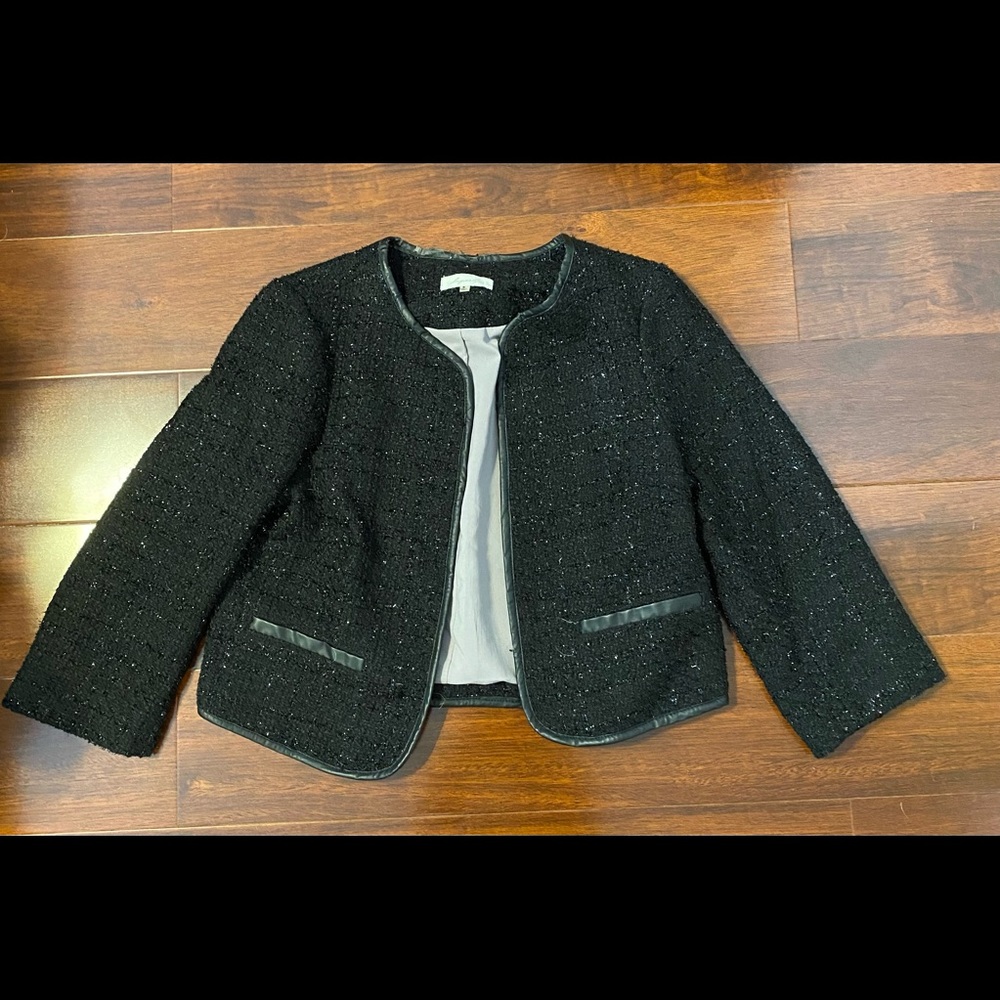 Cropped Black Sugarlips Tweed Blazer